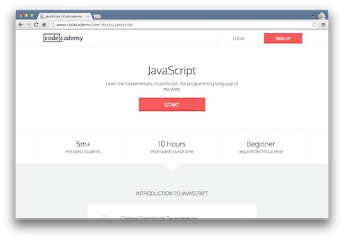 Codecademy's Javascript path screenshot from the Viking Code School blog