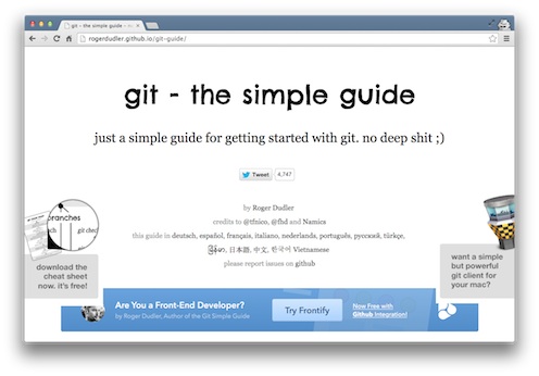 The Git Guide screenshot on the Viking Code School blog